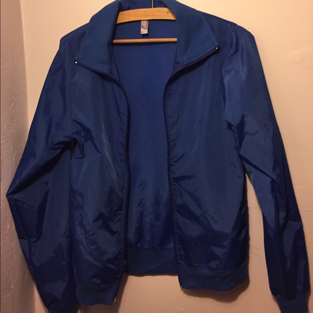 AMERICAN APPAREL BLUE WINDBREAKER